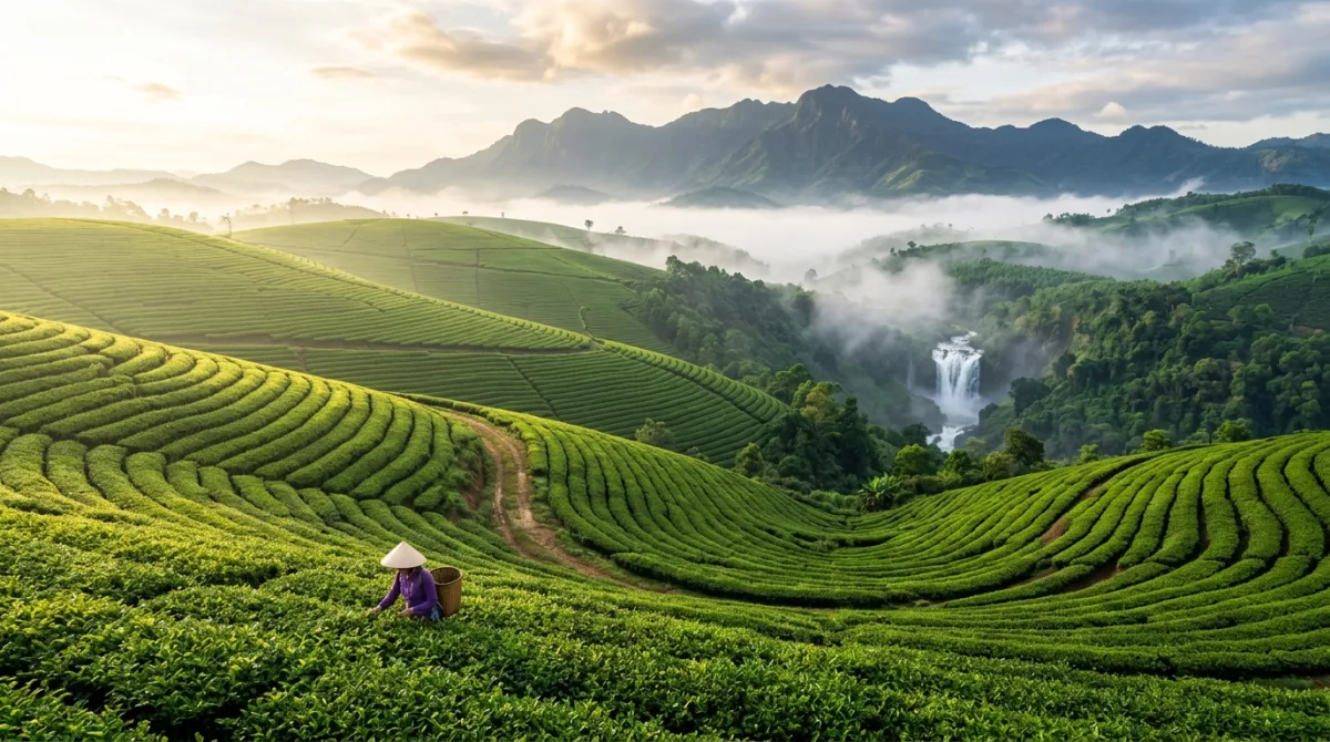 Thuê Xe Đi Bảo Lộc Lâm Đồng Thác Dambri Đồi Chè Tâm Châu