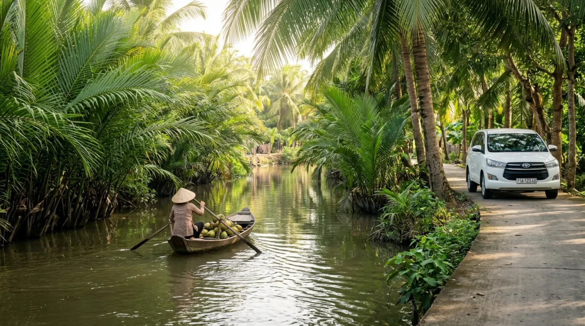 Thuê Xe Đi Bến Tre Giá Rẻ Xứ Dừa Cồn Phụng Vườn Trái Cây