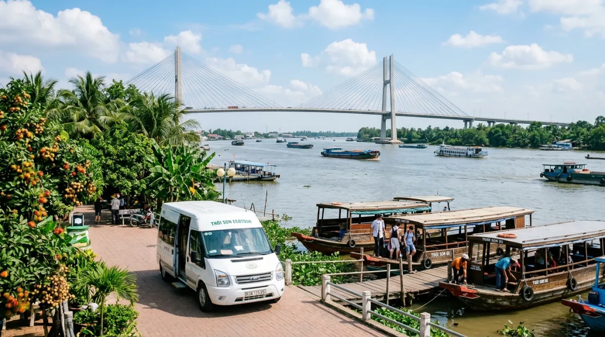 Thuê Xe Đi Tiền Giang Mỹ Tho Cù Lao Thới Sơn Trọn Gói 1 Ngày